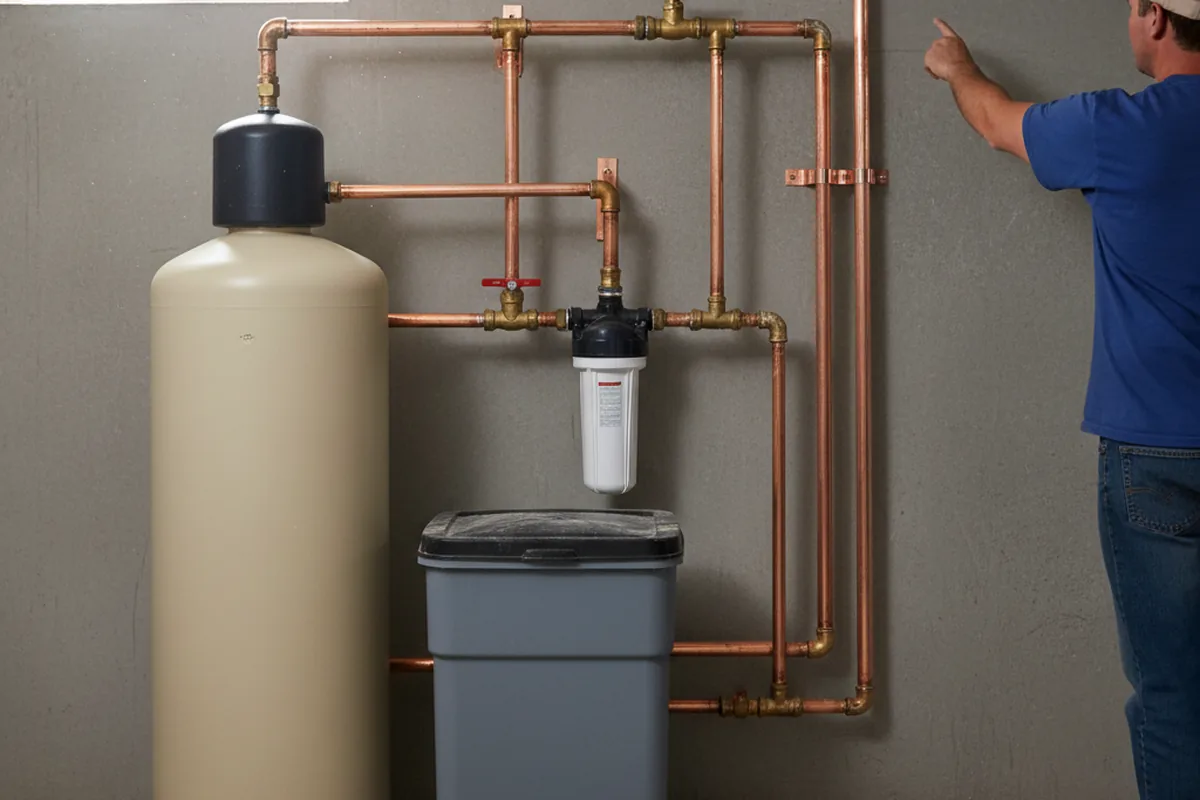 Whole-house water treatment system installed in River